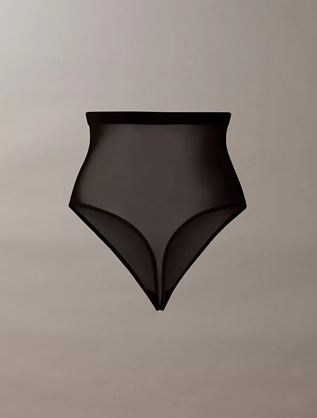 Thong de cintura alta de malla minimalista Thong de cintura alta de malla minimalista