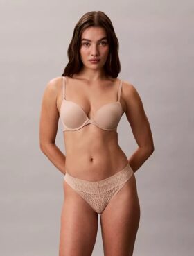 Thong de encaje con logotipo Icon