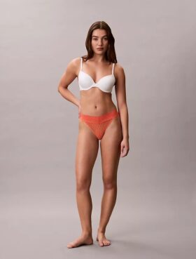 Thong de encaje con logotipo Icon