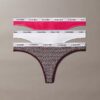 Thong de talle bajo con logotipo Icon, paquete de 3