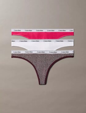 Thong de talle bajo con logotipo Icon, paquete de 3