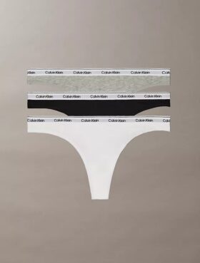 Thong de talle bajo con logotipo Icon, paquete de 3