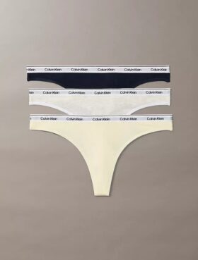 Thong de talle bajo con logotipo Icon, paquete de 3