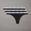 Thong de talle bajo con logotipo Icon, paquete de 3
