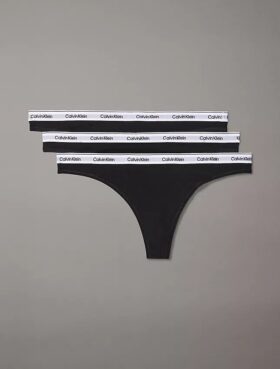 Thong de talle bajo con logotipo Icon, paquete de 3