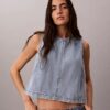 Top corto de denim