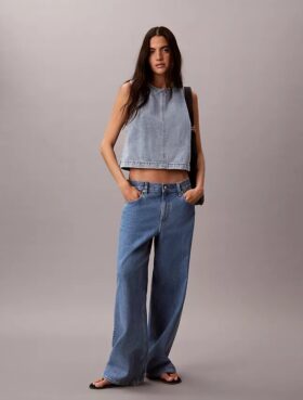 Top corto de denim
