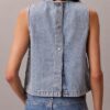 Top corto de denim