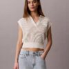 Top corto de ganchillo con Monogram Top corto de ganchillo con Monogram