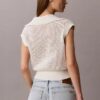 Top corto de ganchillo con Monogram Top corto de ganchillo con Monogram