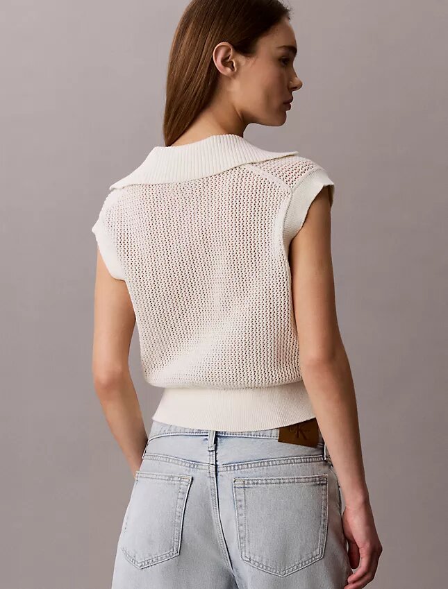 Top corto de ganchillo con Monogram Top corto de ganchillo con Monogram