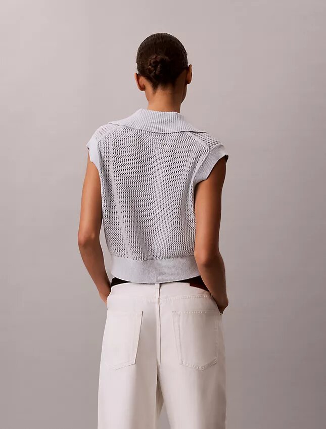 Top corto de ganchillo con Monogram Top corto de ganchillo con Monogram