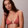 Top de bikini triangular liso