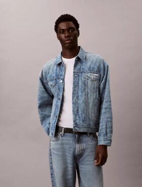 Trucker Jacket con monograma integral de los años 90