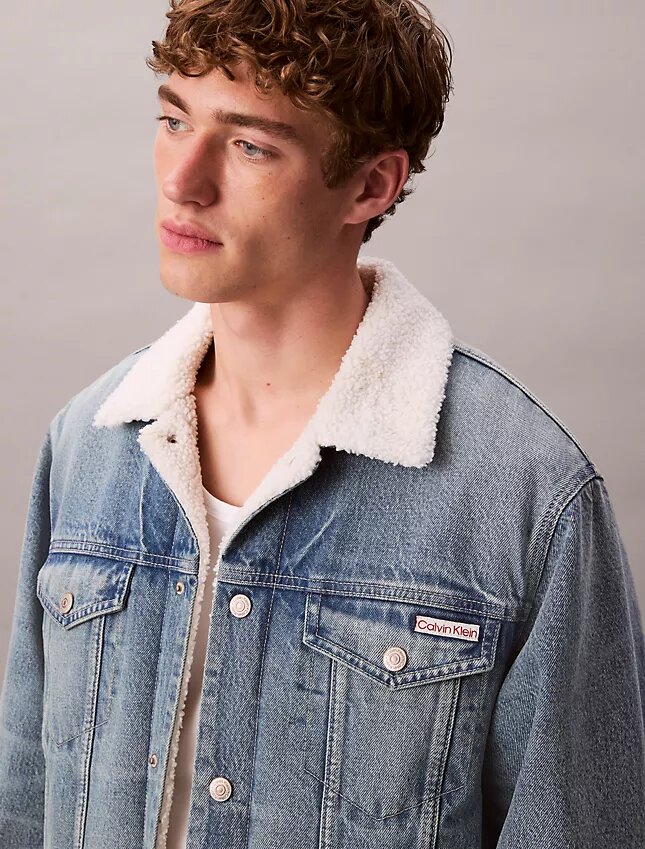 Trucker Jacket de sherpa estilo años 90 Trucker Jacket de sherpa estilo años 90