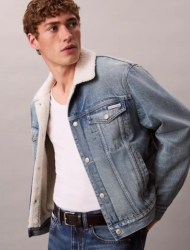 Trucker Jacket de sherpa estilo años 90 Trucker Jacket de sherpa estilo años 90