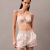 Unlined balconette bra with floral lace in black from CK Black Unlined balconette bra with floral lace in black from CK Black