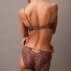 Unlined balconette bra with floral lace in black from CK Black Unlined balconette bra with floral lace in black from CK Black
