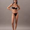 Unlined balconette bra with floral lace in black from CK Black Unlined balconette bra with floral lace in black from CK Black