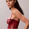 Unlined balconette bra with floral lace in black from CK Black Unlined balconette bra with floral lace in black from CK Black