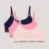 Unlined Bralette con banda de logotipo, paquete de 3 Unlined Bralette con banda de logotipo, paquete de 3