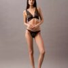 Unlined triangular bra with geometric lace in black from CK