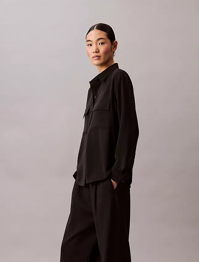 Utility Shirt holgada con botones Utility Shirt holgada con botones