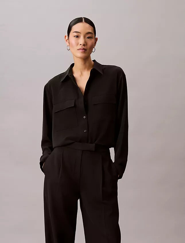 Utility Shirt holgada con botones Utility Shirt holgada con botones