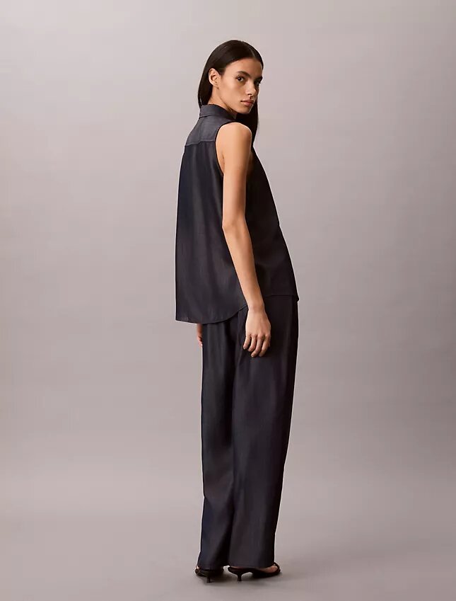 Vaqueros de denim holgados sin cremallera Vaqueros de denim holgados sin cremallera
