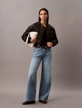 Vaqueros de pierna ancha con mezcla de lyocell