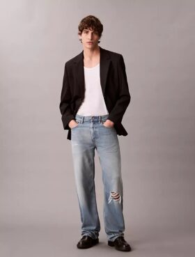 Vaqueros rectos de mezcla de lyocell estilo años 90