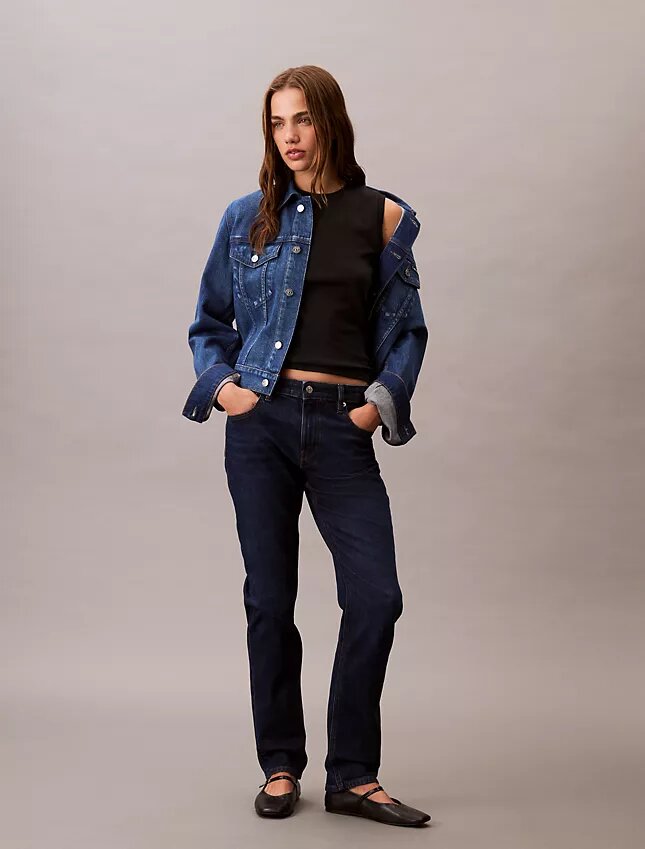 Vaqueros slim de talle medio Vaqueros slim de talle medio