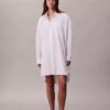 Vestido camisero holgado de algodón