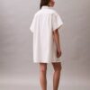 Vestido camisero mini de sarga de algodón