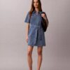 Vestido camisero vaquero con cinturón