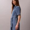 Vestido camisero vaquero con cinturón