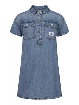 Vestido camisero vaquero para niñas