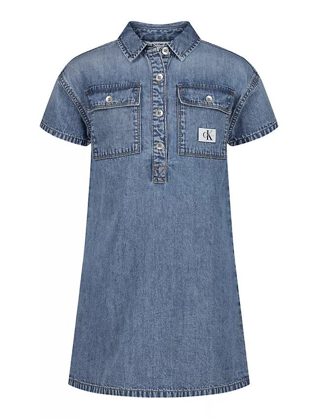 Vestido camisero vaquero para niñas Vestido camisero vaquero para niñas