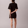 Vestido camiseta de punto interlock con ribete y logotipo Vestido camiseta de punto interlock con ribete y logotipo