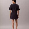 Vestido camiseta de punto interlock con ribete y logotipo Vestido camiseta de punto interlock con ribete y logotipo