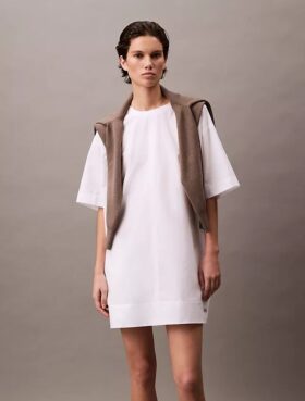 Vestido camiseta mini holgado de algodón