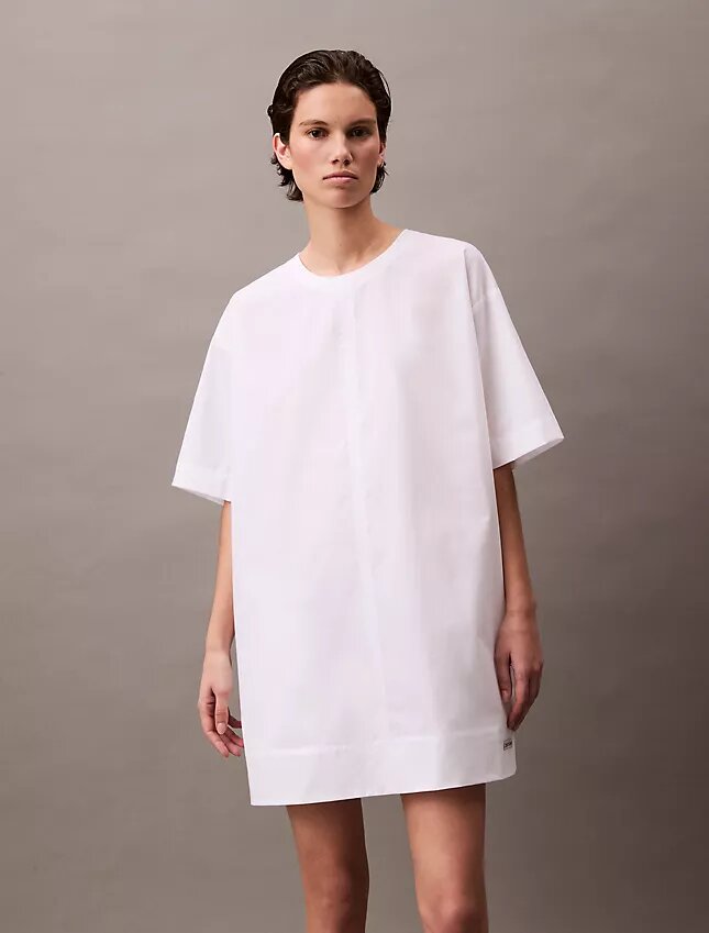 Vestido camiseta mini holgado de algodón Vestido camiseta mini holgado de algodón