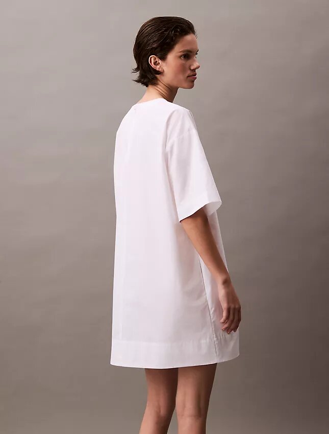 Vestido camiseta mini holgado de algodón Vestido camiseta mini holgado de algodón