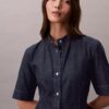 Vestido de denim de manga corta