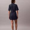 Vestido de denim de manga corta
