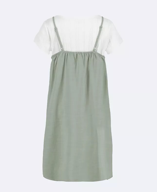 Vestido de dos piezas con camiseta sin mangas para niñas Vestido de dos piezas con camiseta sin mangas para niñas