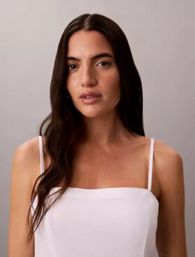 Vestido de mezcla de lino