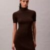 Vestido de punto acanalado de mezcla de lana merino y lurex Vestido de punto acanalado de mezcla de lana merino y lurex