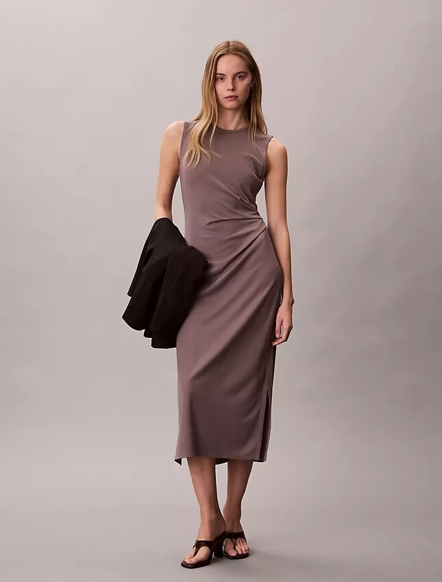 Vestido fruncido de jersey refinado Vestido fruncido de jersey refinado