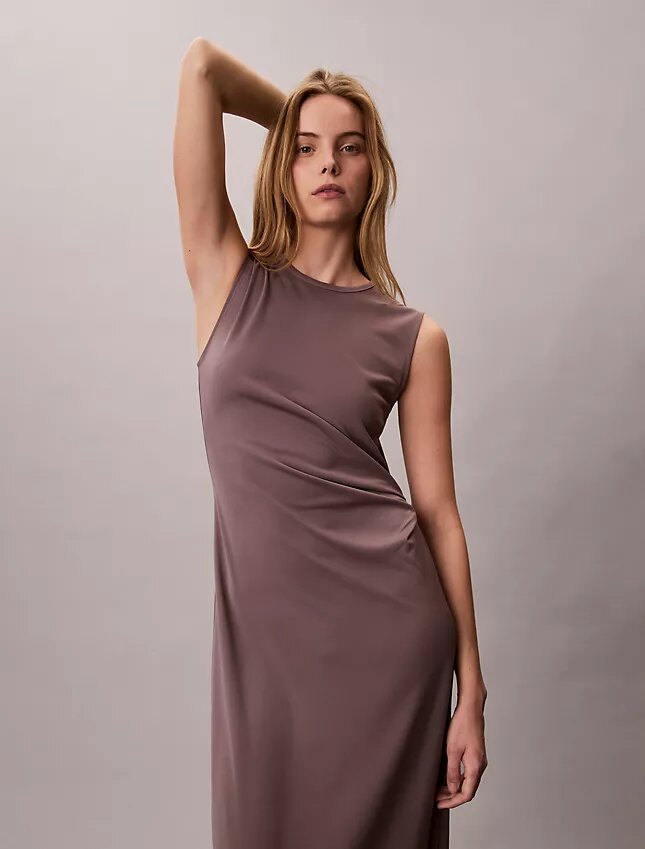 Vestido fruncido de jersey refinado Vestido fruncido de jersey refinado